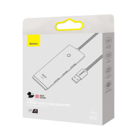USB HUB Baseus Lite Series (USB to USB3.0*4) 1m (WKQX030101)