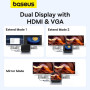 USB-C HUB Baseus Metal Gleam Series 11-Port (Type-C to HDMI+VGA+USB3.0*3+USB2.0+Type-C+RJ45+SD,TF+3.5mm) (B00030709811-00)