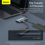 USB-C HUB Baseus Metal Gleam Series 7in1 (Type-C to HDMI+USB3.0*2+Type-C+PD+SD,TF) (WKWG020113)