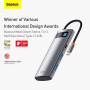 USB-C HUB Baseus Metal Gleam Series 7in1 (Type-C to HDMI+USB3.0*2+Type-C+PD+SD,TF) (WKWG020113)