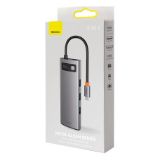 USB-C HUB Baseus Metal Gleam Series 8in1 (Type-C to HDMI+USB3.0*3+PD+RJ45+SD,TF) (CAHUB-CV0G)