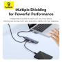 USB-C HUB Baseus UltraJoy Series 4-Port HUB AIR (USB+Type-C to USB3.0*3+RJ45+Type-C) (B0005280B811-14)