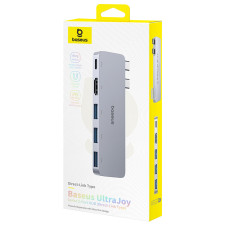 USB-C HUB Baseus UltraJoy Series 5-Port (Type-C*2 to Type-C+HDMI+USB3.0*3) (B0005280181)