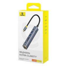 USB-C HUB Baseus UltraJoy Series 7-Port (Type-C to HDMI+USB3.0*2+Type-C+SD,TF+3.5mm) (B00052803811-02)