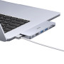 USB-C HUB Baseus UltraJoy Series 6-Port (Type-C*2 to Type-C+HDMI+USB3.0*2+SD,TF) (B00052802811-04)