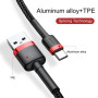 Data Cable Baseus Cafule Type-C 3A 1m (CATKLF-E91)