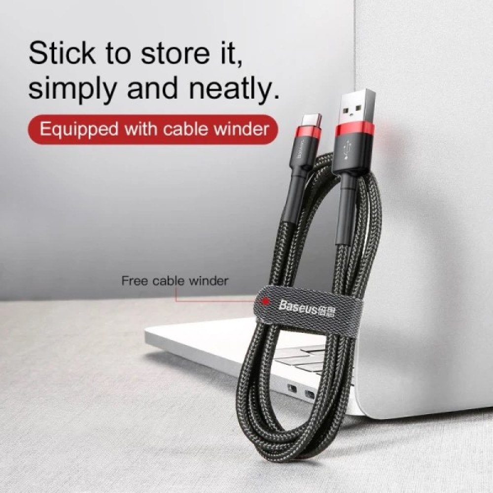 Data Cable Baseus Cafule Type-C 3A 1m (CATKLF-E91)