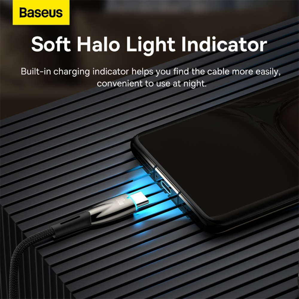 Data Cable Baseus Glimmer Series  Type-C 100W 2m (CADH000501)