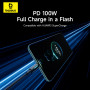 Data Cable Baseus Lit Button-Control Type-C 100W 1m (P10379002121-00)