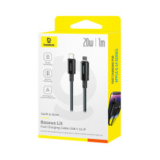 Data Cable Baseus Lit Button-Control Type-C to Lightning 20W 1m (P10379001121-00)