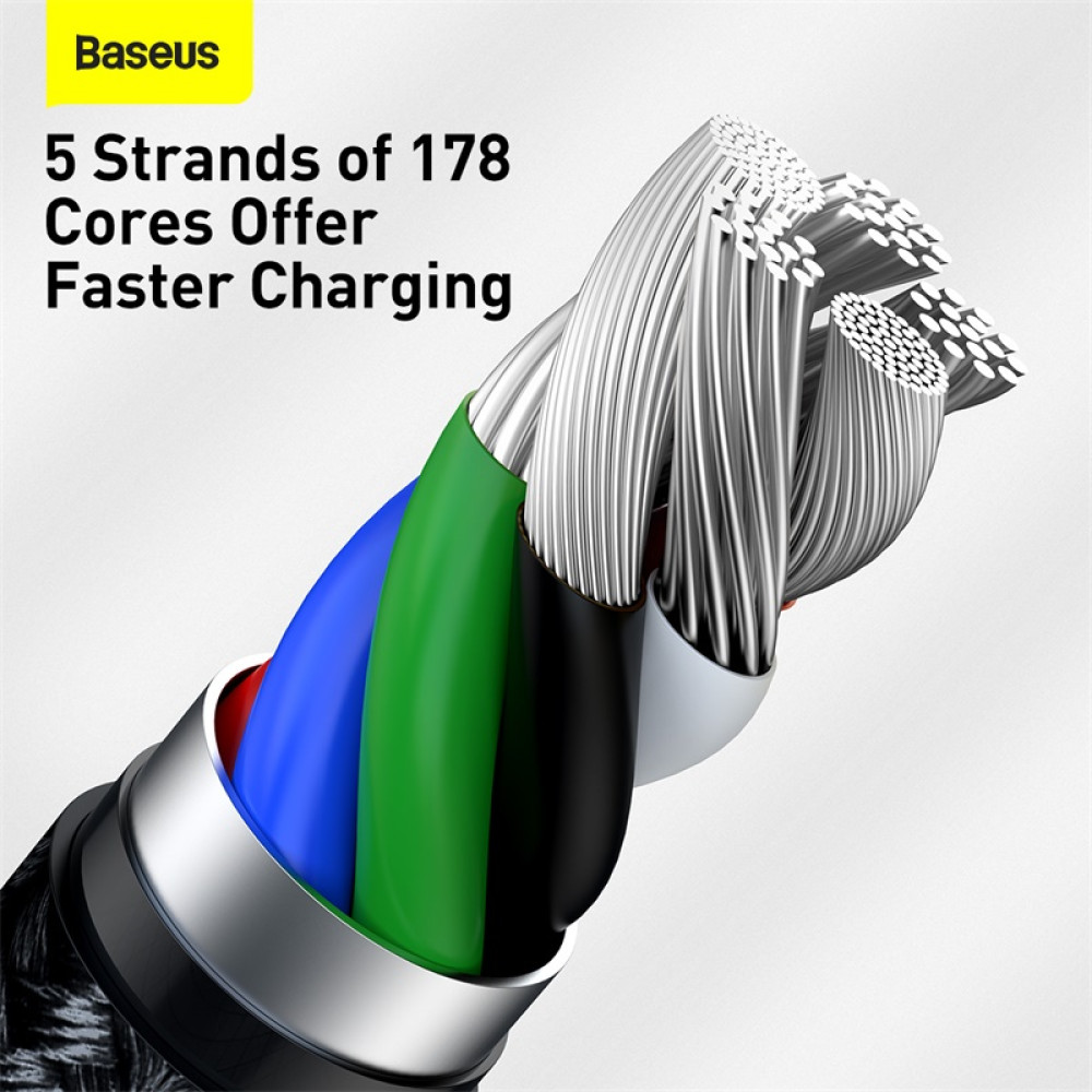 Data Cable Baseus Cafule Metal Series Type-C to Lightning 20W 0.25m (CATLJK-01)