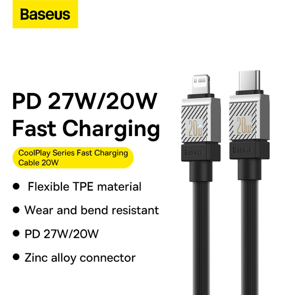 Data Cable Baseus CoolPlay Type-C to Lightning 20W 1m (CAKW000001)