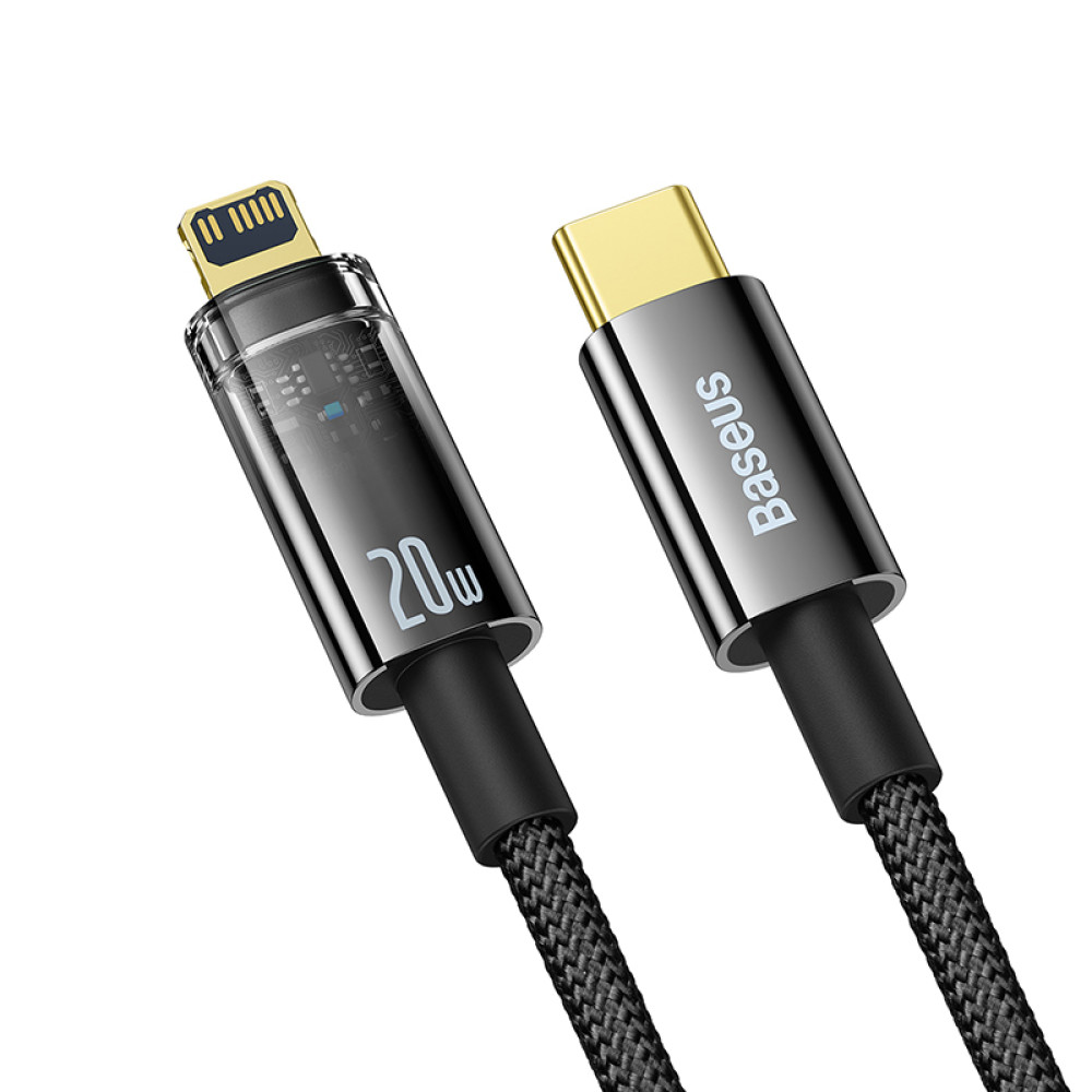 Data Cable Baseus Explorer Series Auto Power-Off Type-C to Lightning 20W 1m (CATS000001)