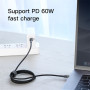 Data Cable Baseus Cafule flash Type-C to Type-C 60W 1m (CATKLF-GG1, CATKLF-G91)