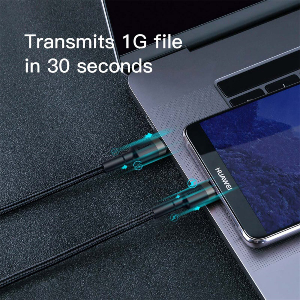 Data Cable Baseus Cafule flash Type-C to Type-C 60W 1m (CATKLF-GG1, CATKLF-G91)