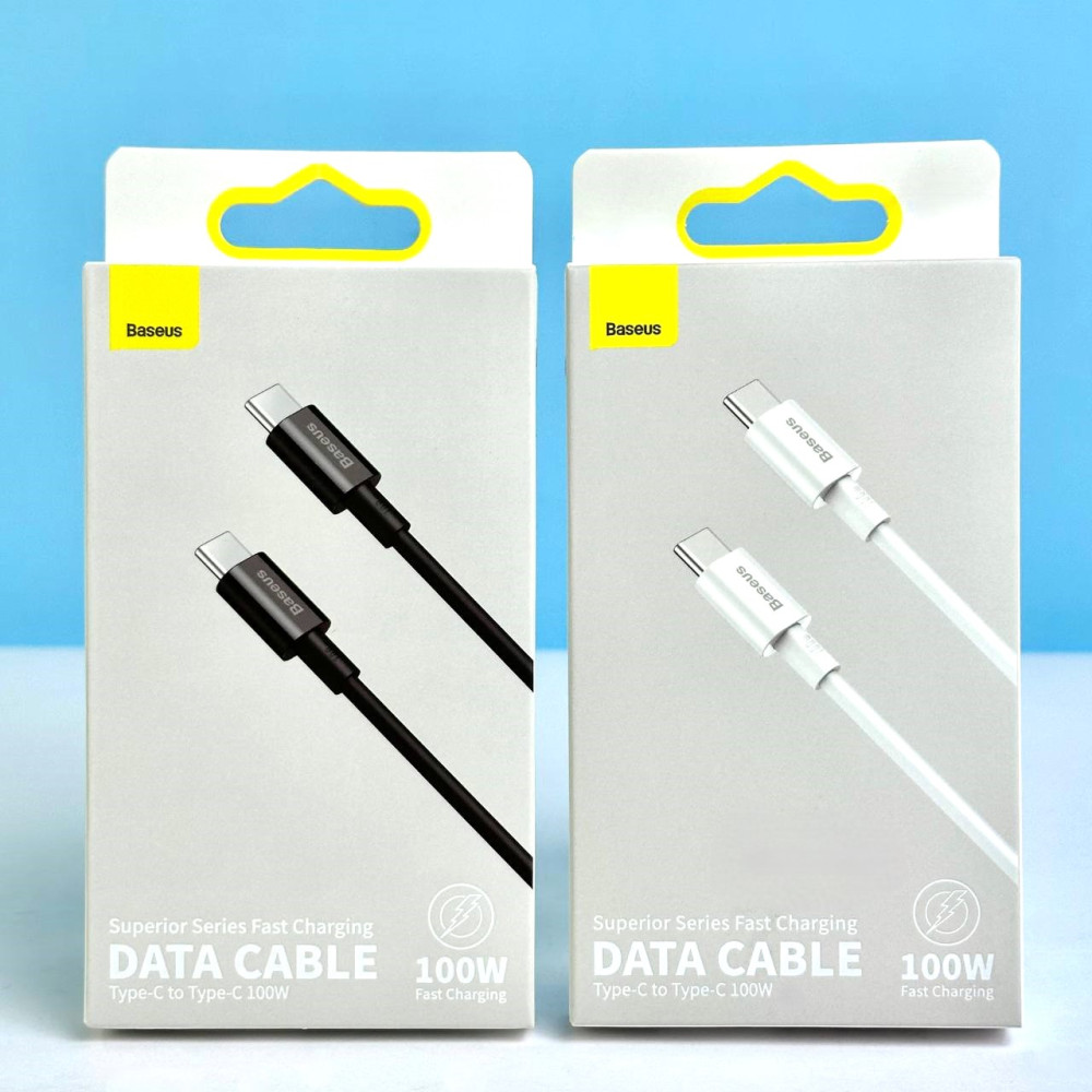 Data Cable Baseus Superior Series Type-C to Type-C 100W 1m (CATYS-B01, CATYS-B02)