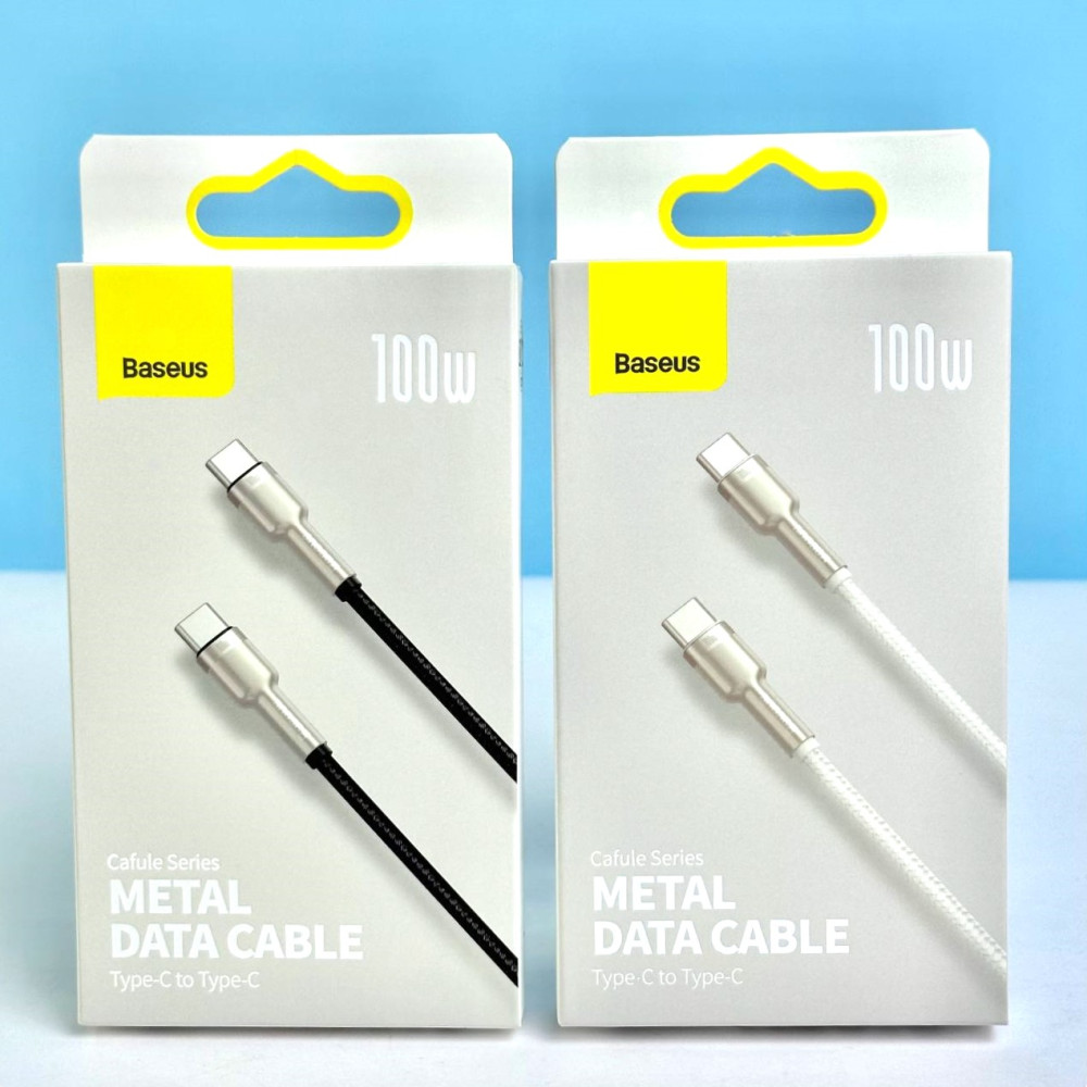 Data Cable Baseus Cafule Metal Series Type-C to Type-C 100W 1m (CATJK-C01)