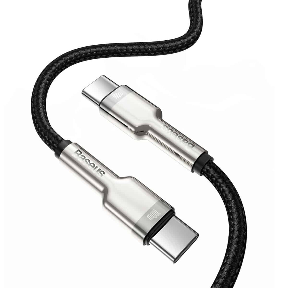 Data Cable Baseus Cafule Metal Series Type-C to Type-C 100W 1m (CATJK-C01)