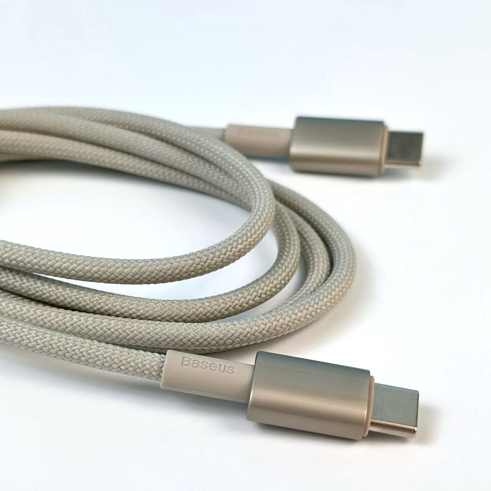 Data Cable Baseus Tungsten Gold Type-C to Type-C 100W 1m (CATWJ-01)