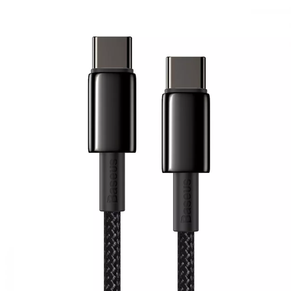 Data Cable Baseus Tungsten Gold Type-C to Type-C 100W 1m (CATWJ-01)