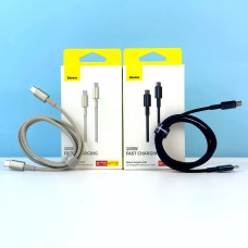Data Cable Baseus Tungsten Gold Type-C to Type-C 100W 1m (CATWJ-01)