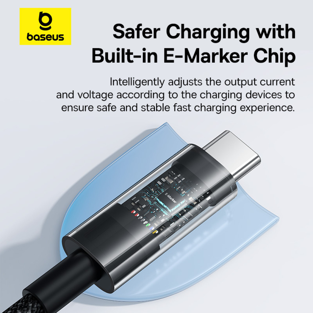 Data Cable Baseus Gem Type-C to Type-C 100W 1m (P10373000111-00)