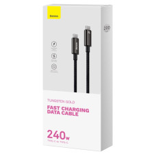 Data Cable Baseus Tungsten Gold Type-C to Type-C 240W 2m (CAWJ040101)