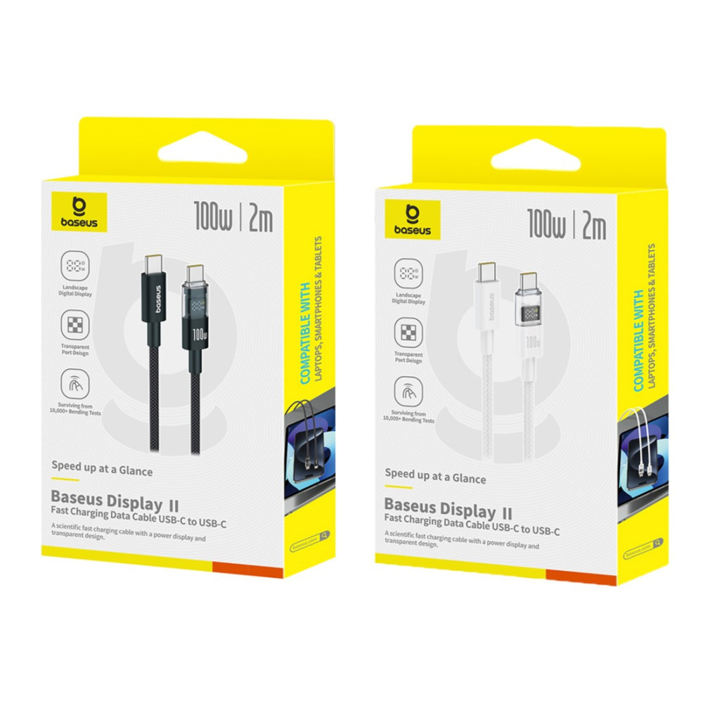 Data Cable Baseus Display 2 Type-C to Type-C 100W 2m (P10382702211-01)