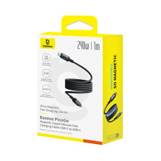 Data Cable Baseus PicoGo Magnetic Liquid Silicone Type-C to Type-C 240W 1m (P10376800121-00)