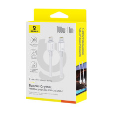 Data Cable Baseus Crystal Type-C to Type-C 100W 1m (P10383100211-00)