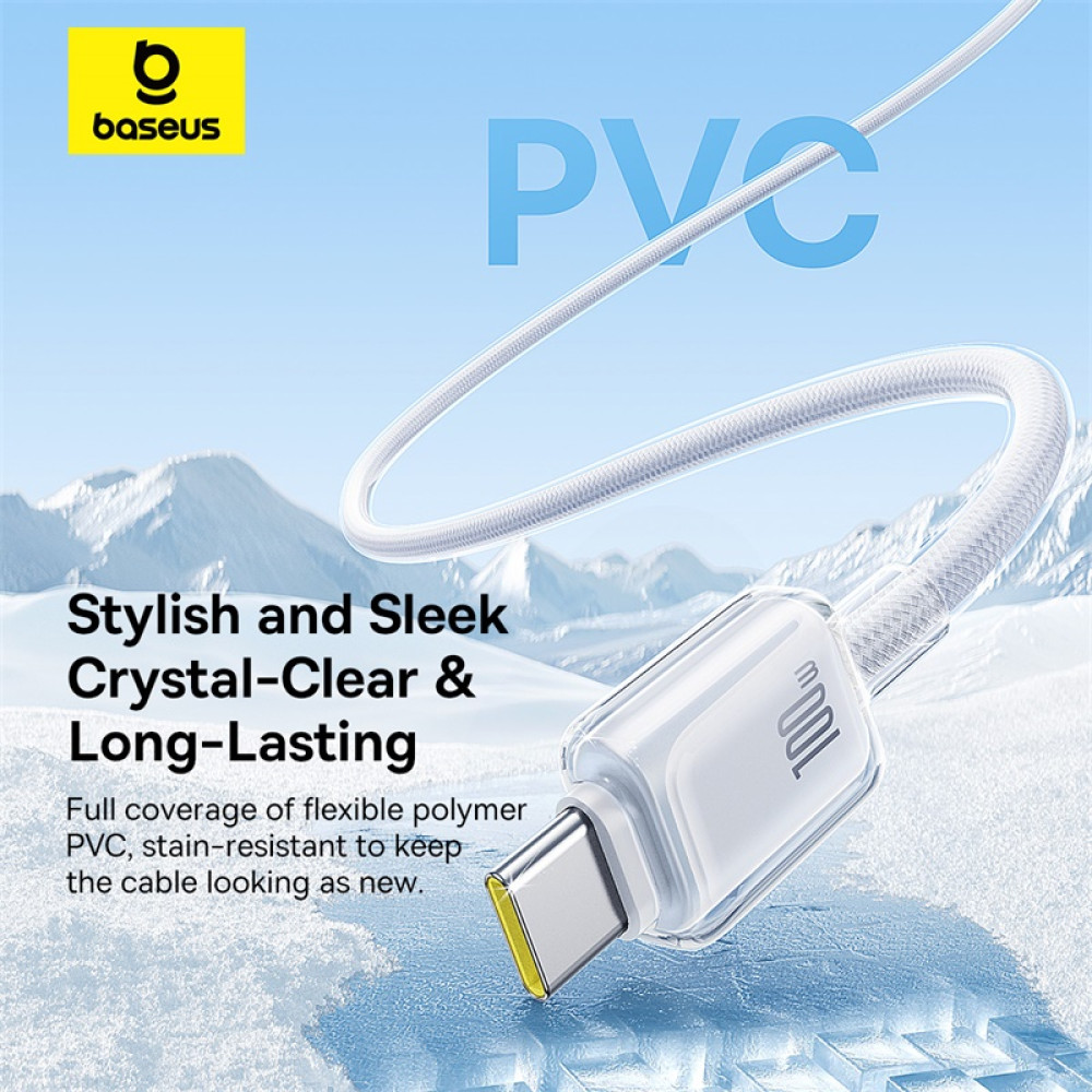 Data Cable Baseus Crystal Type-C to Type-C 100W 2m (P10383100211-01)