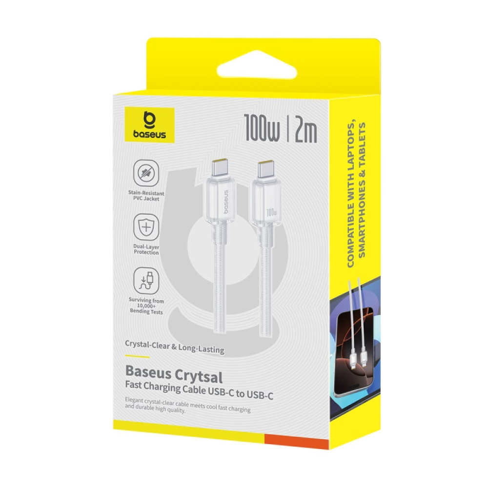 Data Cable Baseus Crystal Type-C to Type-C 100W 2m (P10383100211-01)