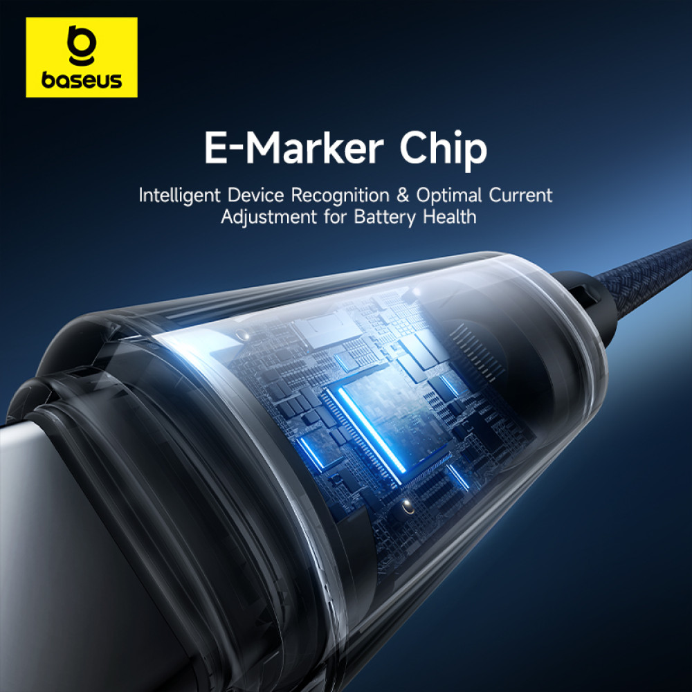 Data Cable Baseus Lit Button-Control Type-C to Type-C 100W 1m (P10379000121-00)