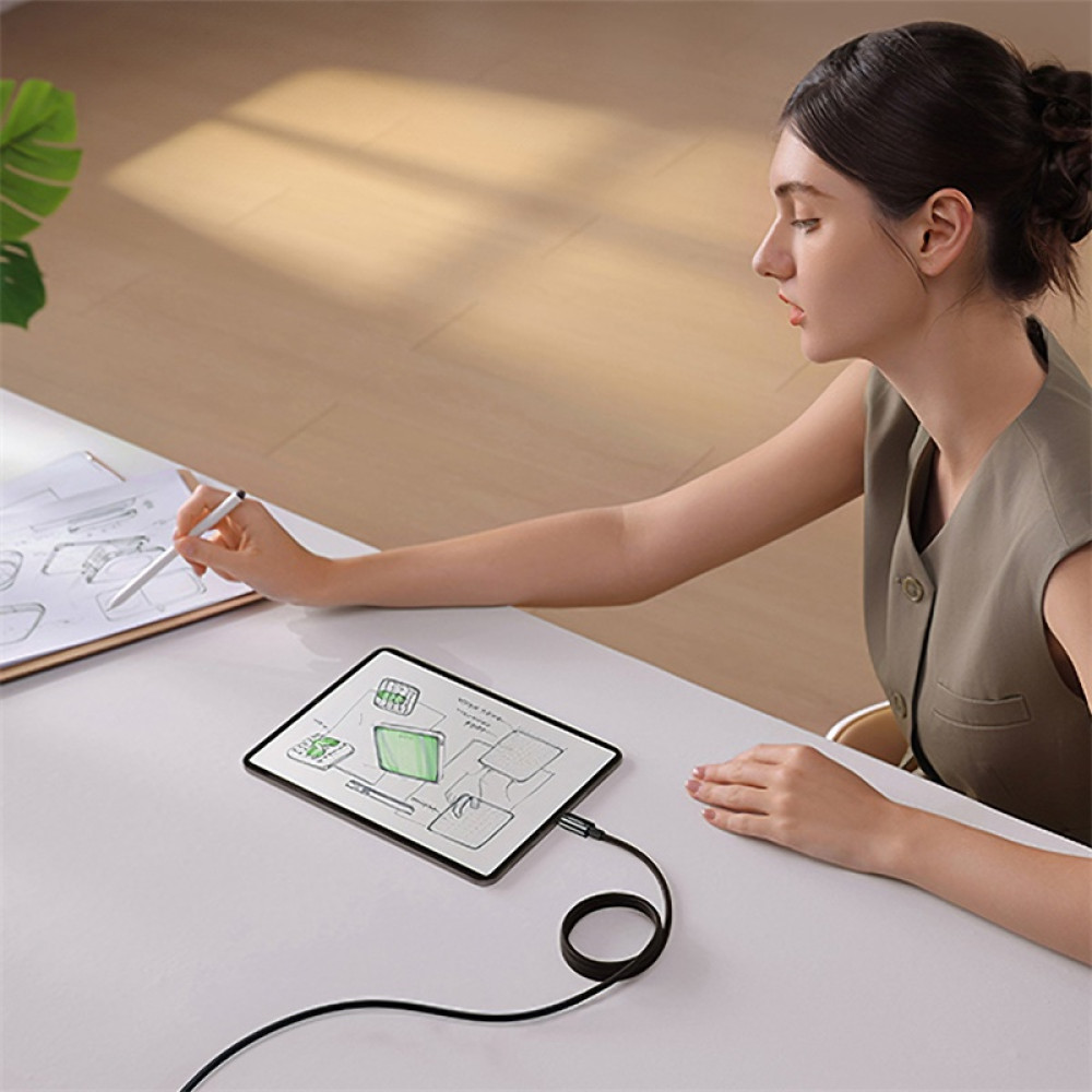 Data Cable Baseus Tungsten Gold Magnetic Type-C to Type-C 100W 1m (P10319805111-00)