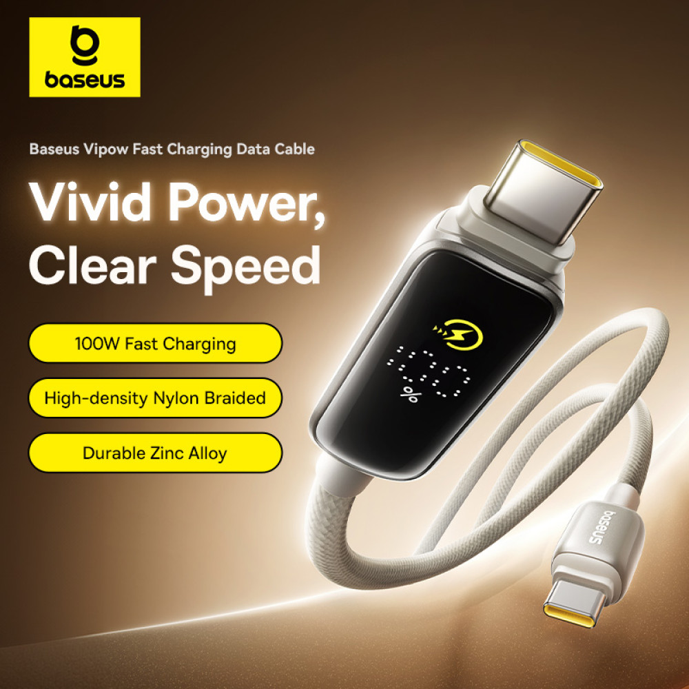 Data Cable Baseus Vipow Type-C to Type-C 100W 1m (P10381802851-00)