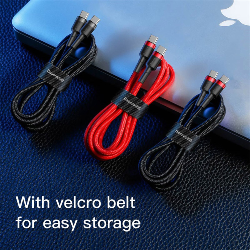 Data Cable Baseus Cafule Fash Charging Type-C to Type-C 2m PD2.0 60W (CATKLF-H91)