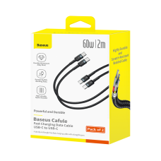 Data Cable Baseus Cafule Type-C to Type-C 60W 2m (2шт) (E0418500)