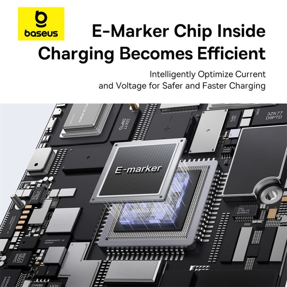 Data Cable Baseus Bright Mirror Series One-for-two Type-C+Type-C to Type-C 100W 1m (P10318602111-00)