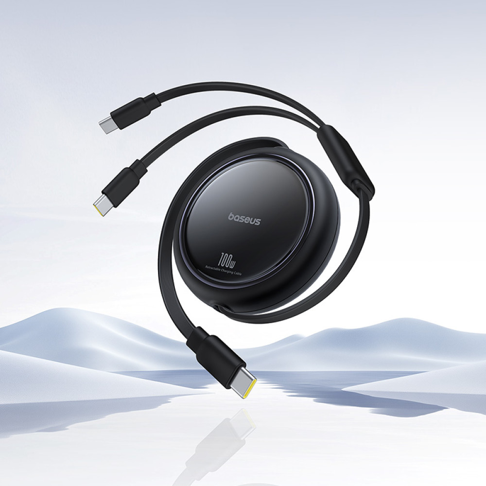 Data Cable Baseus Bright Mirror Series One-for-two Type-C+Type-C to Type-C 100W 1m (P10318602111-00)