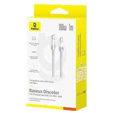 Data Cable Baseus Discolor Fast Charging Type-C to Type-C 100W 1m (E0420702)