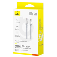 Data Cable Baseus Discolor Fast Charging Type-C to Type-C 100W 2m (E0420703)