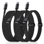 Data Cable Baseus Tungsten Gold Type-C to Type-C 100W 1m+2m+3m (3шт) (E0424202)