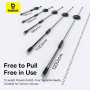 Data Cable Baseus Free2Pull Mini Retractable Type-C to Type-C+Type-C 100W 1.2m (E0415504)
