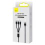 Data Cable Baseus StarSpeed 3-in-1 Micro+Lightning+Type-C 3.5A 1.2m, CAXS000001