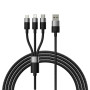 Data Cable Baseus StarSpeed 3-in-1 Micro+Lightning+Type-C 3.5A 1.2m, CAXS000001