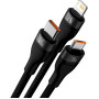 Data Cable Baseus Flash Series Ⅱ Micro+Lightning+Type-C 66W 1.2m (CASS040001)
