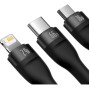 Data Cable Baseus Flash Series Ⅱ Micro+Lightning+Type-C 66W 1.2m (CASS040001)