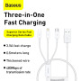 Data Cable Baseus Superior Series 3in1 Micro+Lightning+Type-C 3.5A 1m (P10320105221-00)