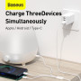 Data Cable Baseus Superior Series 3in1 Micro+Lightning+Type-C 3.5A 1m (P10320105221-00)