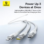 Data Cable Baseus StarSpeed 3in1 Micro+Lightning+Type-C 100W 1.5m (P10319900211-00)
